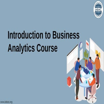 Introduction to Business Analytics Course | IABAC