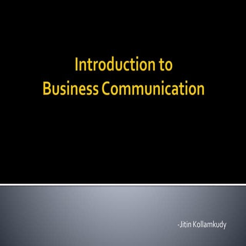 Introduction to business communication