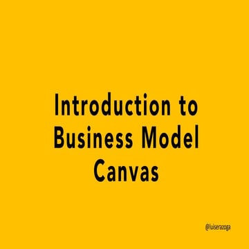 Introduction to Business Model Canvas