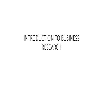 Introduction to business research   copy