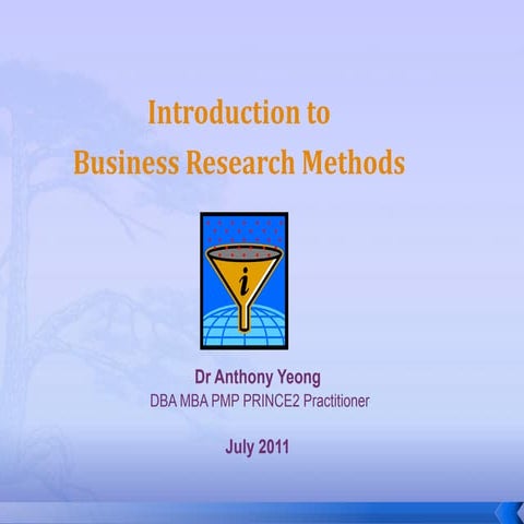 Introduction To Business Research Methods