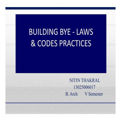Introduction to bye laws