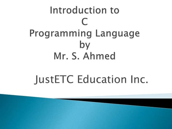 Introduction to c