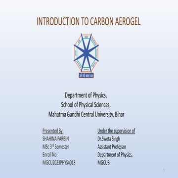 Introduction to carbon aerogel, properties of carbon aerogel and its application