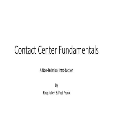 Contact Center fundamentals for Kids