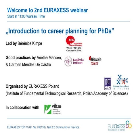 Introduction to career planning for PhDs