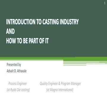 Introduction to casting industry