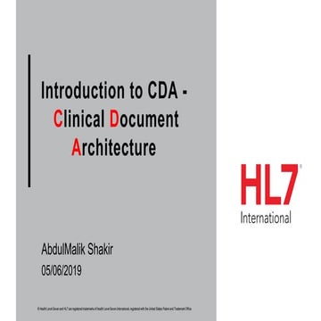 Introduction to cda may 2019 montreal
