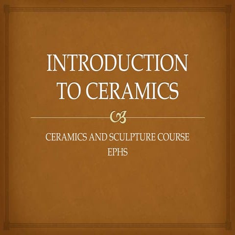 Introduction to ceramics