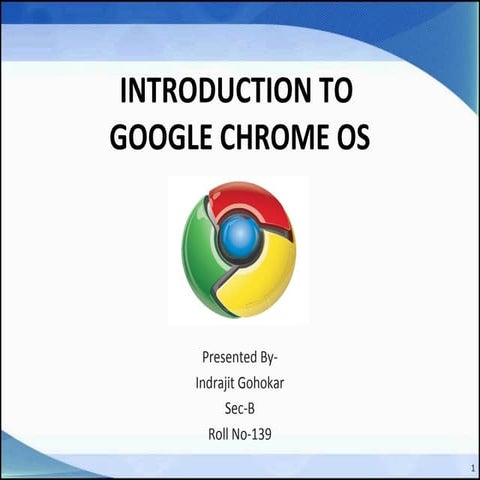 Introduction to chrome os