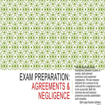 Introduction to Civil Obligations - Exam Preparation