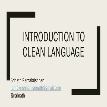 Introduction to Clean Language | PDF