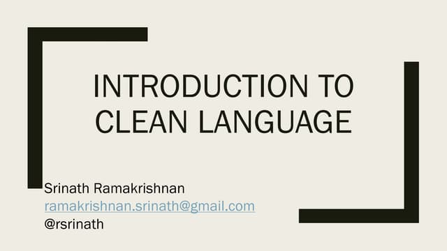 Introduction to Clean Language