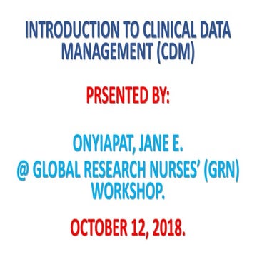 Clinical data management | PPTX
