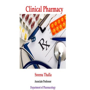 Introduction to the Clinical Pharmacy in Detail
