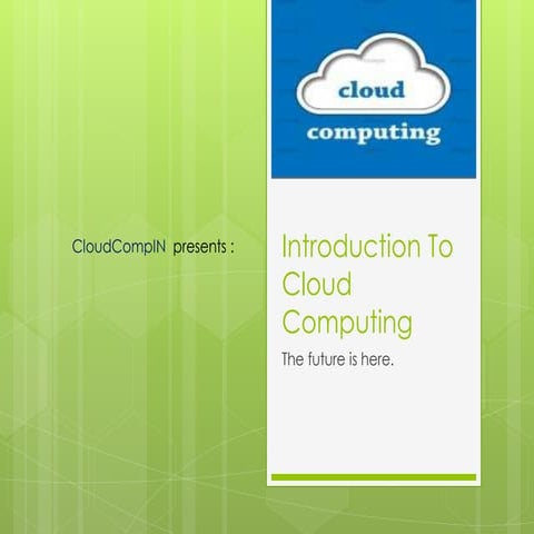 Introduction to cloud computing
