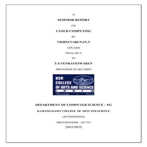 Introduction to cloud computing