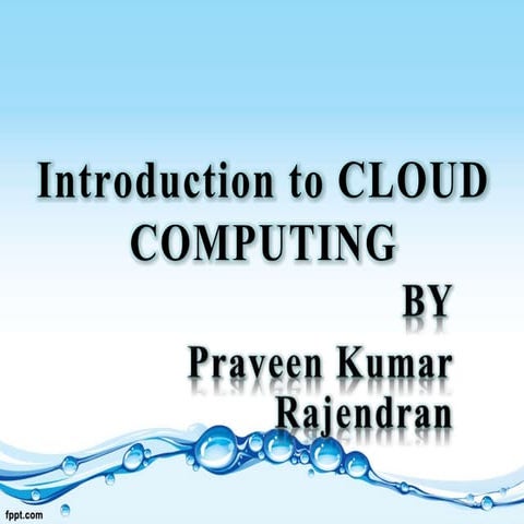 Introduction to Cloud Computing