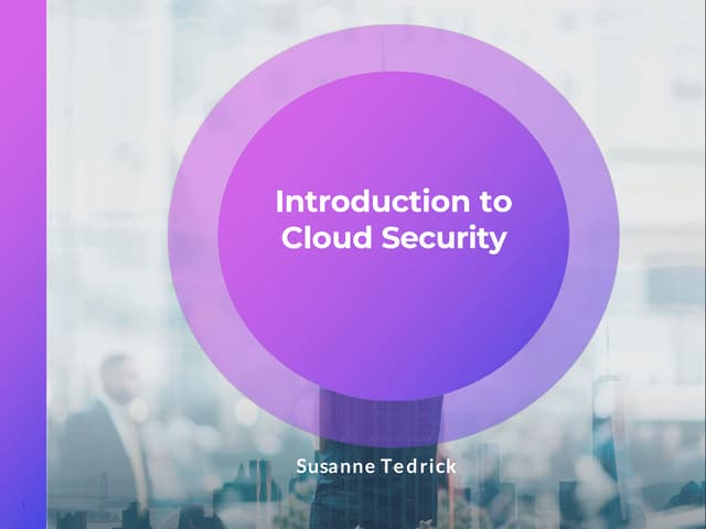 Introduction to Cloud Security
