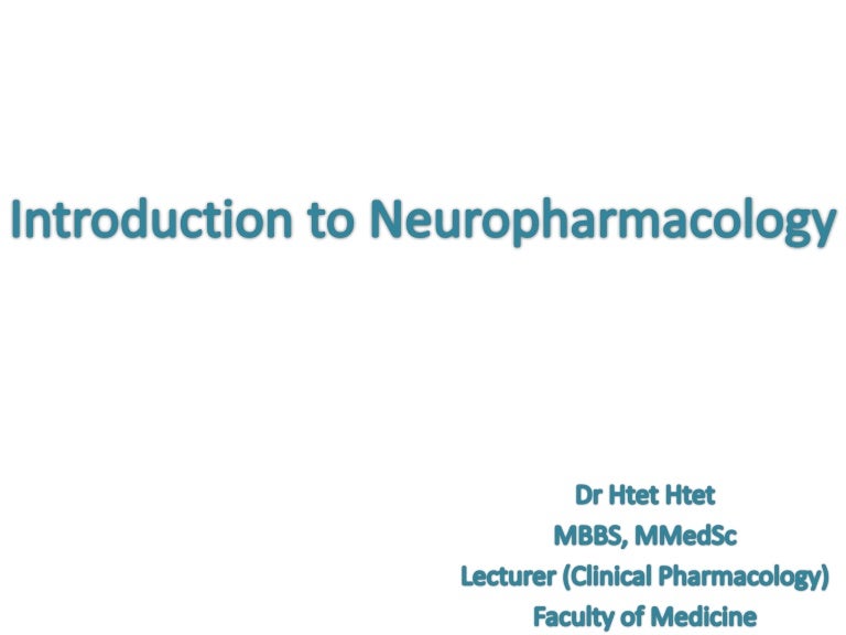 Introduction To Neuropharmacology Introduction To Neuropharmacology