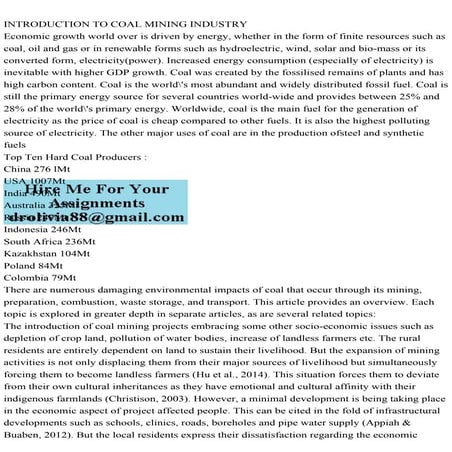 INTRODUCTION TO COAL MINING INDUSTRYEconomic growth world over is .pdf