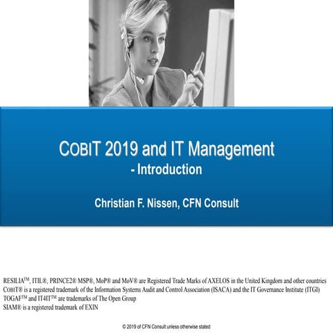 Introduction to COBIT 2019 and IT management