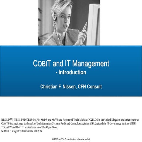 Introduction to COBIT 5 and IT management