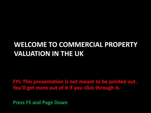Introduction to commercial property...