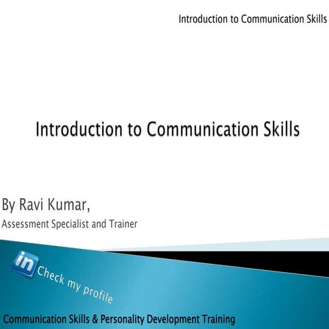 Introduction to communication skills - I