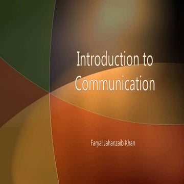 Introduction to communication | PPT