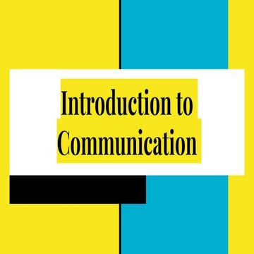 Introduction to Communication
