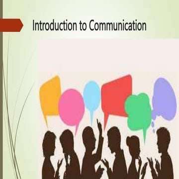Introduction to Communication.pptx...... | PPT