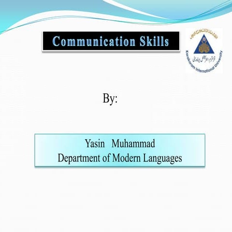 Introduction to communication skills