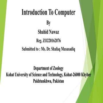 Introduction to computer | PPTX