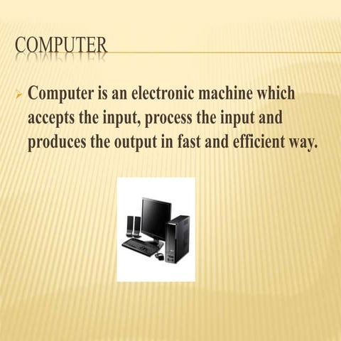 Introduction to computer.pptx | Computer Peripherals | Computing