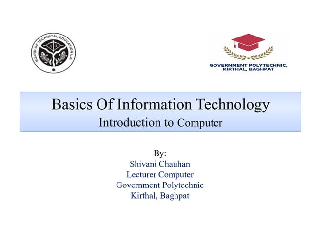 Introduction to Computer Fundamentals