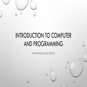 Programming Fundamentals lecture 1 | PPTX
