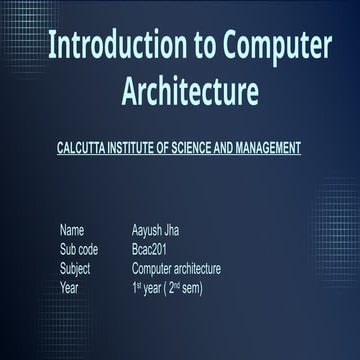 Introduction to Computer Architecture.pptx