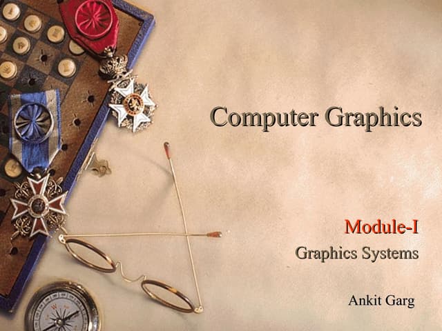 Introduction to computer graphics part 1