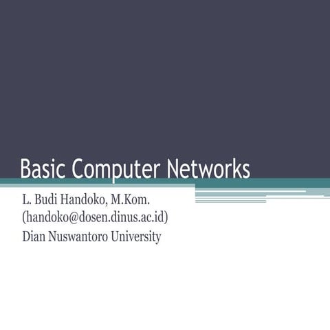 Introduction to computer network 4th edition | PPTX