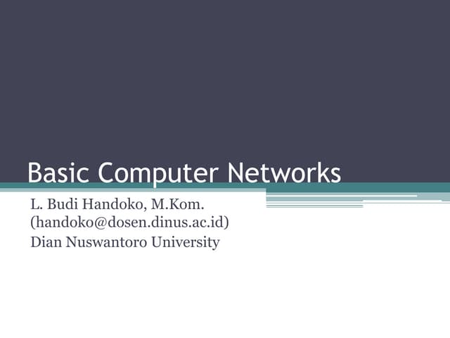 Introduction to computer network   4th edition