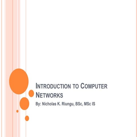 Introduction to computer networks | PPT