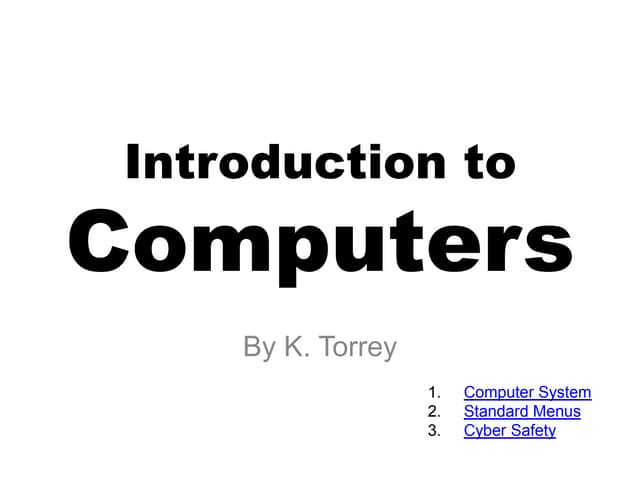 Introduction to computers