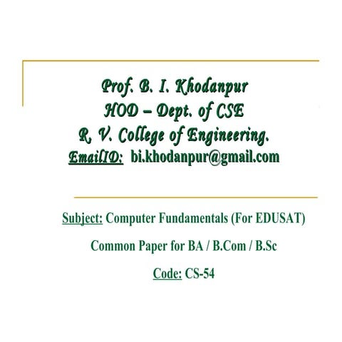 Introduction to computer software | PPT