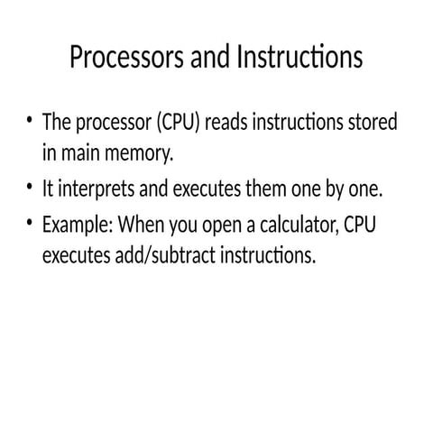 Understanding CPU Operations, Memory Hierarchy, and Network ...