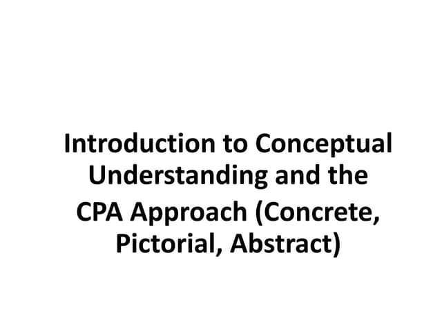 Introduction to conceptual understanding