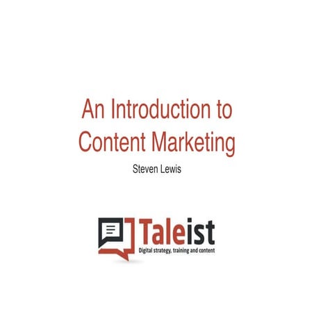 Introduction to Content Marketing workbook