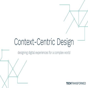 Introduction to context centric design