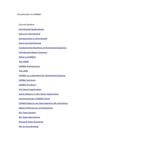 Introduction To Corba