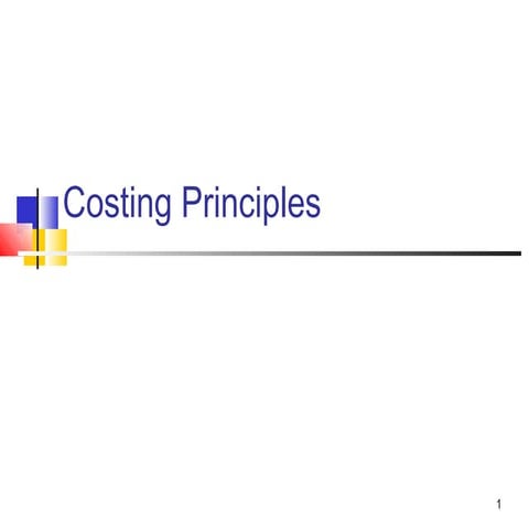 Introduction to cost accounting
